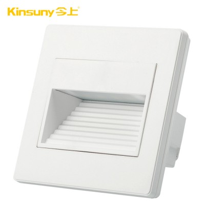 energy efficient square 3w waterproof led stair wall step light recessed