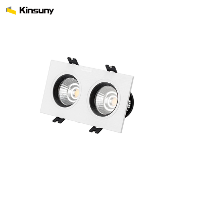 china supplier 2x9W LED adjustable recessed double heads square downlight