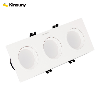 Tiltable LED Indoor Lighting LED Square Downlight by Kinsuny Factory